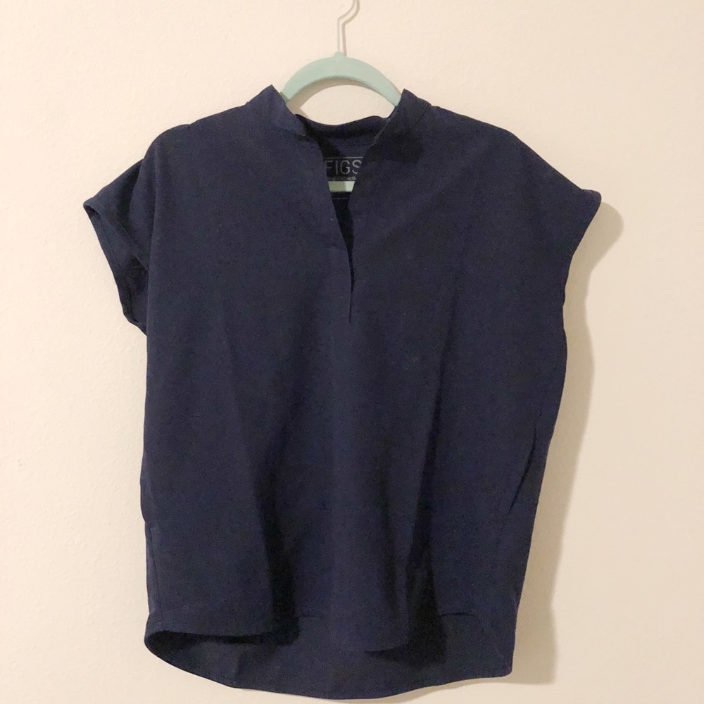 FIGS Scrub Top - Rafaela Mandarin Collar